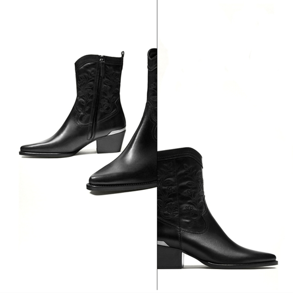 Massimo Dutti Cowboy Boots - Picture 1 of 8